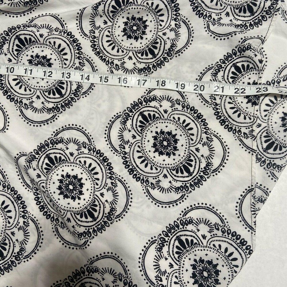 💝Crown & Ivy Black/White Elephant Print Tunic, L/S, Medium - Picture 11 of 11